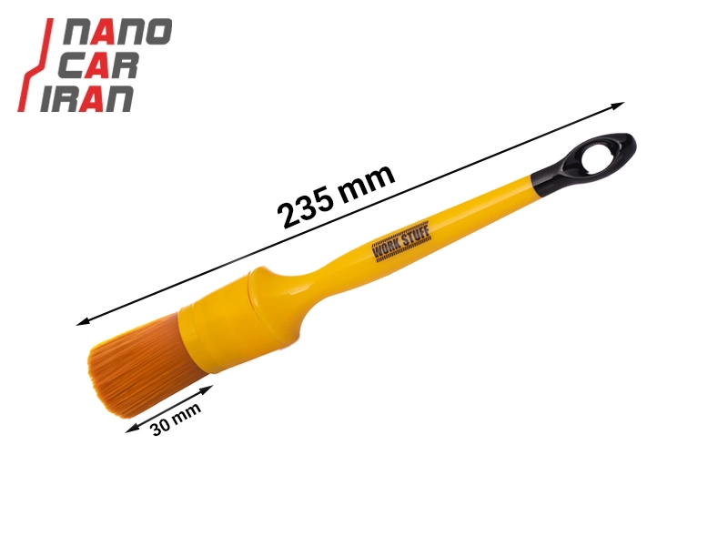 فرچه مقاوم در برابر مواد اسیدی ورک استاف مدل آلبینیو نارنجی سایز ۳۰ میلی‌ متری Work Stuff Albino Orange Acid-Resistant Brush 30 mm
